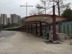 膜结构充电桩汽车棚