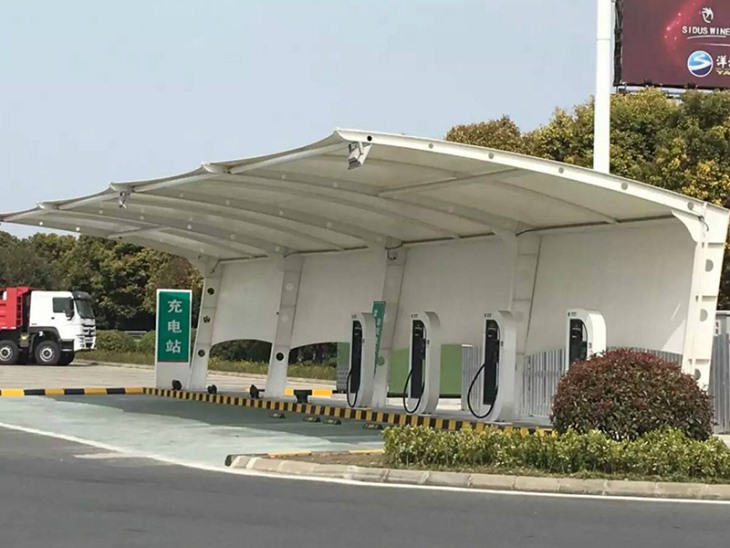 充电桩膜结构工程搭建需从现况环境因地制宜的去参考